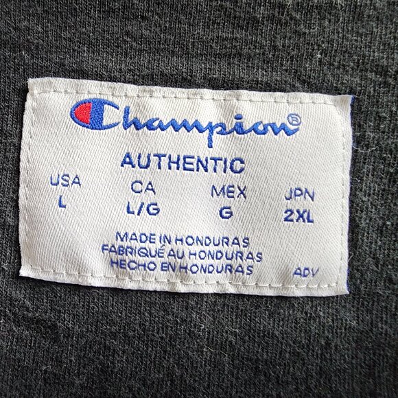 Champion Gray High Crop Long Sleeve Sweatshirt Size Large - Picture 10 of 14